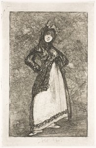 Maja mod en baggrund af dæmoner af Francisco de Goya