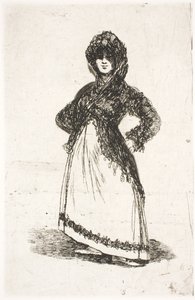 Maja, stående af Francisco de Goya