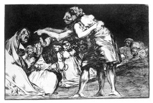 Ægteskabsmareridt, 1819-1823 af Francisco de Goya