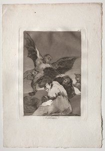 Ochenta Caprichos: Tale-Bearers-Blasts of Wind, 1793-1798. af Francisco de Goya