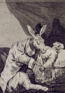 Hvor ondt vil han dø Capricho No 40 af Francisco de Goya