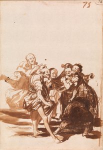 Gamle mennesker synger og danser af Francisco de Goya