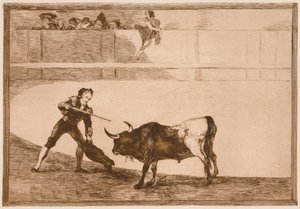 Pedro Romero: »Killing the Halted Bull« (Pedro Romero dræber den stående tyr), fra serien »Tauromaquia« af Francisco de Goya