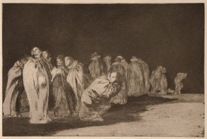 Mennesker i sække (Los ensacados), fra serien Los Disparates af Francisco de Goya