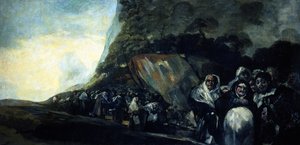 Pilgrimsrejse til San Isidro-fontænen af Francisco de Goya