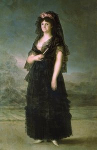 Portræt af Maria Lusia med mantilla. 1799 af Francisco de Goya