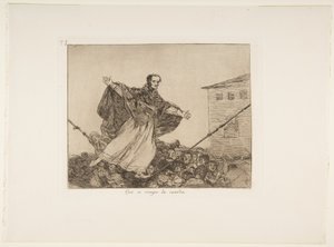 Må snoren knække, Plade 77 fra Los Desastres de la Guerra (Krigens katastrofer), efter 1814-15, udgivet 1863 (ætsning, akvatint eller lavis & drypoint) af Francisco de Goya