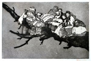 Latterlig drøm, 1819-1823 af Francisco de Goya