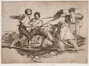 Med rette eller urette, fra serien Krigens rædsler af Francisco de Goya