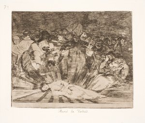 Sandheden er død (79) af Francisco de Goya