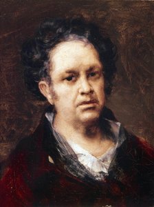 Selvportræt 69 år gammel (olie på lærred af Francisco de Goya