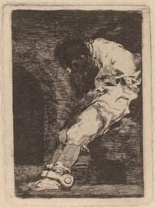 Hvis han er kriminel, hvad så? muera presto (Hvis han er skyldig, lad ham dø hurtigt) af Francisco de Goya