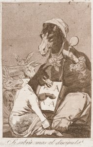 Si sabrá mas el discipulo (Burde den studerende vide bedre) af Francisco de Goya
