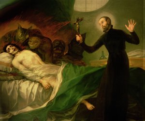 St. Francis Borgia (1510-72) Hjælper en døende ubodfærdig, 1795 af Francisco de Goya
