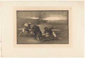 Tyrejagt til fods Otro mode de cazar á pie Tyrefægtning (serietitel) La Taureaumachie (serietitel) La Tauromaquia (serietitel) af Francisco de Goya