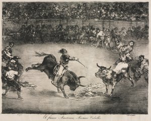 The Bulls of Bordeaux: Den berømte amerikaner, Mariano Ceballos af Francisco de Goya