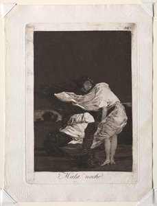 The Caprichos: A Bad Night, 1799. af Francisco de Goya
