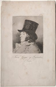 The Caprichos: Portræt af Goya. af Francisco de Goya