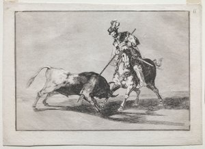 Cid Campeador, der spyder endnu en tyr af Francisco de Goya