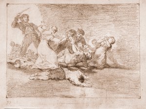 The Disasters of War: Infamous profit (Tegning af Francisco de Goya