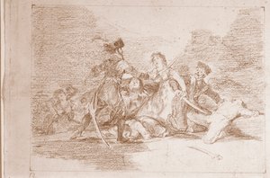 The Disasters of War: Det er allerede for sent (Forberedelsestegning af Francisco de Goya