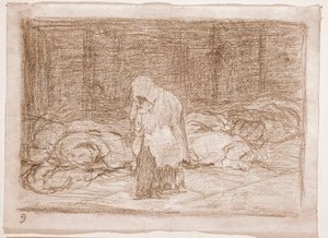 The Disasters of War: Lighussenge (forberedende tegning af Francisco de Goya