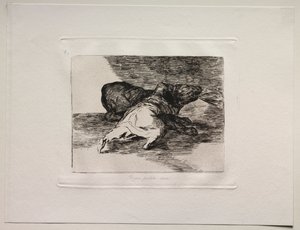 Krigens rædsler: Han får noget ud af det. af Francisco de Goya