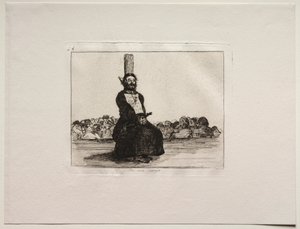 Krigens rædsler: På grund af en kniv af Francisco de Goya