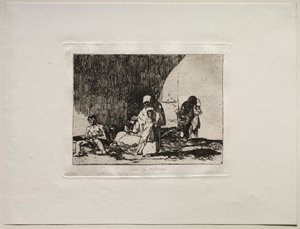Krigens rædsler: de raske og de syge. af Francisco de Goya