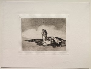 Krigens rædsler: Der er ingen til at hjælpe dem af Francisco de Goya