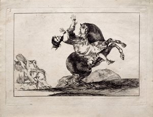 Hestebortføreren fra serien Los Disparates Follies, 1815-1819 af Francisco de Goya