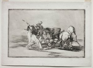 Maurerne slog sig ned i Spanien, opgav Koranens overtro, adopterede denne kunst..., 1815-1816 af Francisco de Goya