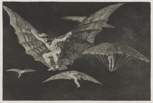 Ordsprogene: En måde at flyve, 1864. af Francisco de Goya