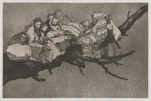 Ordsprogene: Latterlig dårskab, 1864. af Francisco de Goya
