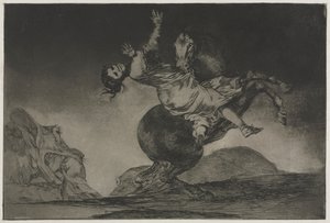 Ordsprogene: Hestebortføreren, 1864. af Francisco de Goya