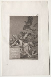 Fornuftens søvn producerer monstre af Francisco de Goya