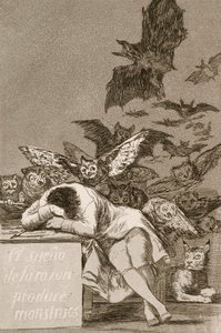 Fornuftens søvn producerer monstre af Francisco Goya af Francisco de Goya