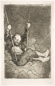 Troldmand i en gynge af Francisco de Goya