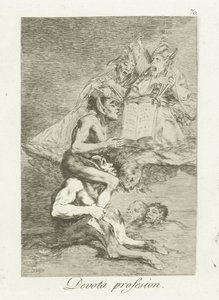 from bekendelse Devota Profesion (titel på objekt) Los Caprichos (serietitel) af Francisco de Goya
