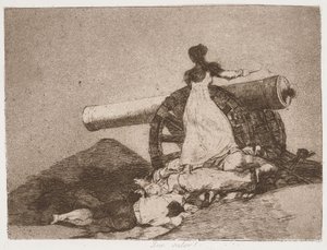 Hvilket mod! fra serien »Krigens katastrofer« af Francisco de Goya