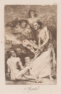Vind, slutningen af det 18.-begyndelsen af det 19. århundrede (tryk) af Francisco de Goya