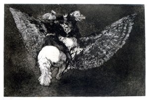 Bevinget nonsens, 1819-1823 af Francisco de Goya