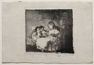 Kvinde læser for to børn af Francisco de Goya