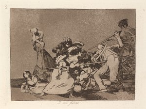 Y son fieras (Og de er som vilde dyr) af Francisco de Goya