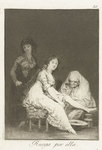 Hun beder for hende af Francisco de Goya