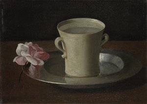 En kop vand og en rose, ca. 1630