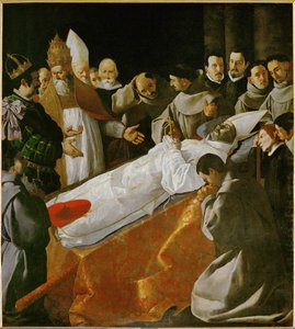 Udstillingen af Sankt Bonaventuras lig ... af Francisco de Zurbaran