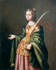 Portræt af Elizabeth af Thüringen af Francisco de Zurbaran