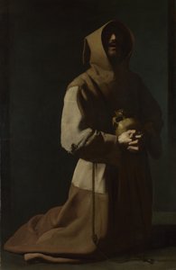 Sankt Frans i meditation, 1635-1640 af Francisco de Zurbaran