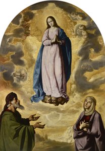Den ubesmittede undfangelse med Sankt Joachim og Sankt Anna af Francisco de Zurbaran